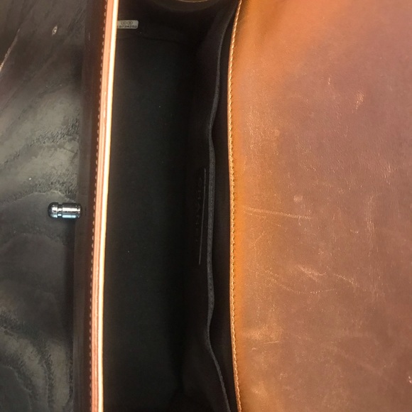 Chanel 14S Orange Metallic Patent Leather Boy - Picture 11 of 11